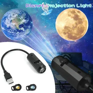 Drop Shipping Mini USB Moon Light Projector Led Galaxy Lamp Night Light for Home Atmosphere Lighting Room Without AE Choice Mark